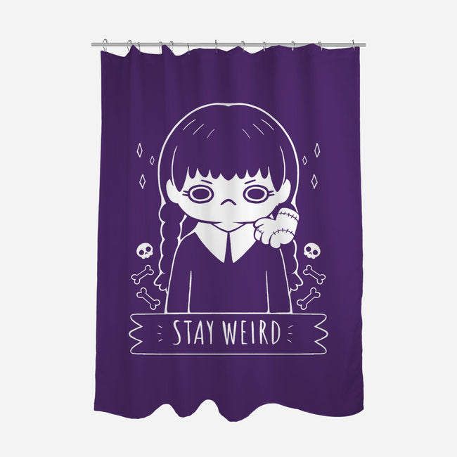Stay Weird-none polyester shower curtain-xMorfina