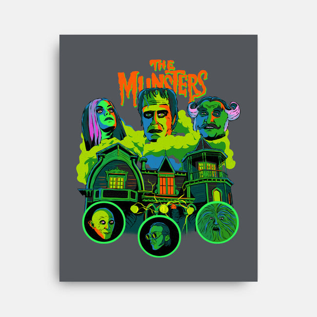 The Munsters-none stretched canvas-The Brothers Co.