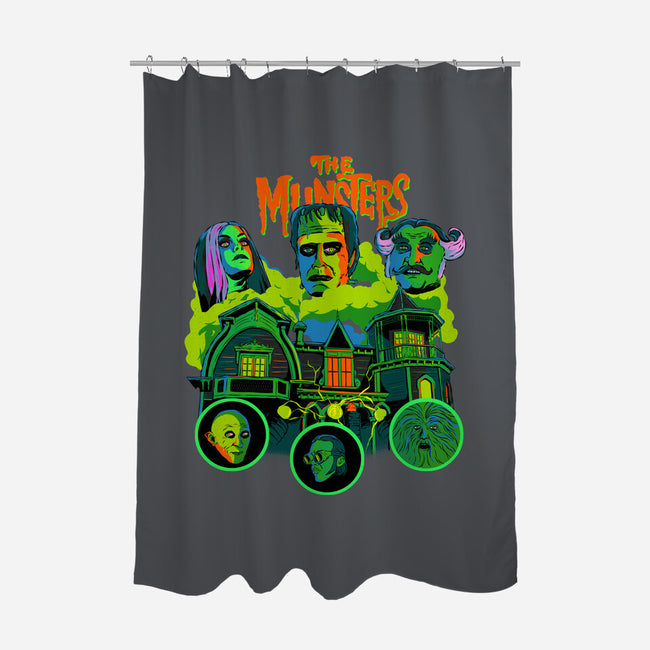 The Munsters-none polyester shower curtain-The Brothers Co.