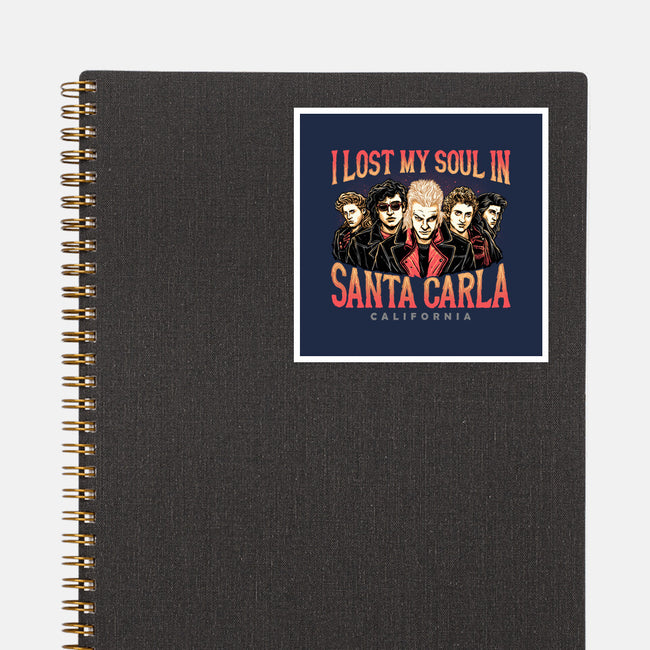 Santa Carla California-none glossy sticker-momma_gorilla