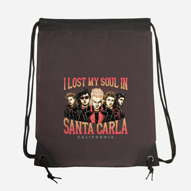 Santa Carla California-none drawstring bag-momma_gorilla