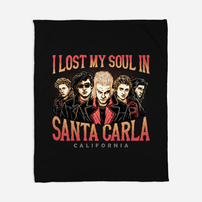 Santa Carla California-none fleece blanket-momma_gorilla