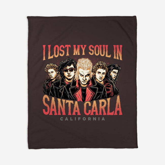 Santa Carla California-none fleece blanket-momma_gorilla