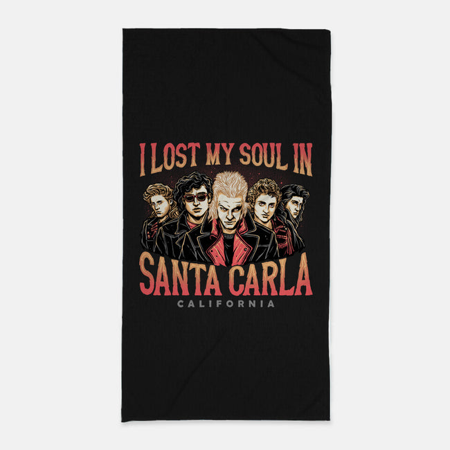 Santa Carla California-none beach towel-momma_gorilla