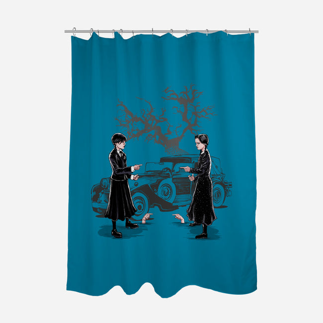 Into The Wednesday-verse-none polyester shower curtain-zascanauta