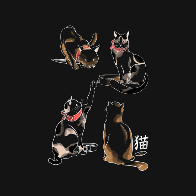 Kanji Cats-none polyester shower curtain-fanfabio