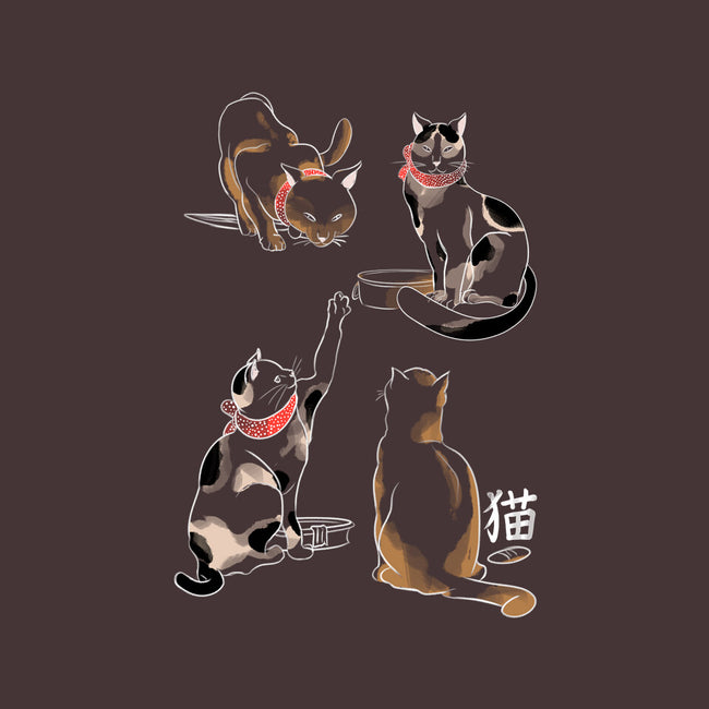Kanji Cats-none glossy sticker-fanfabio