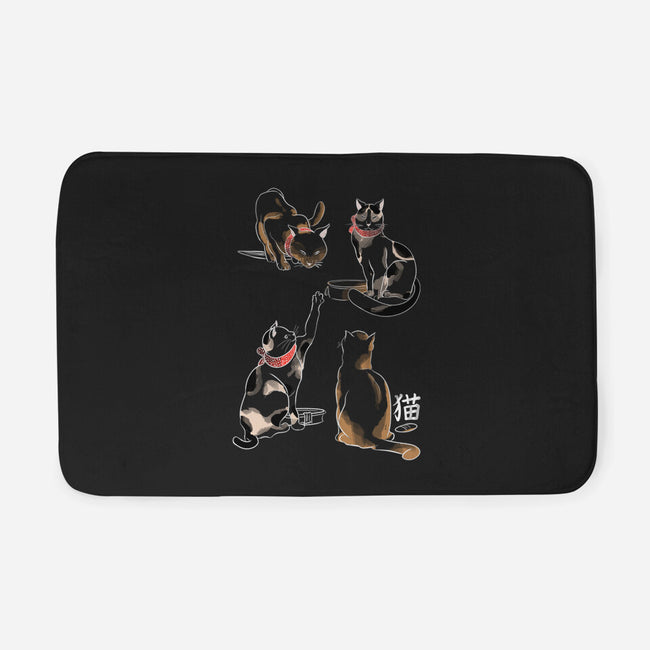 Kanji Cats-none memory foam bath mat-fanfabio