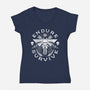 Survive Emblem-womens v-neck tee-Logozaste