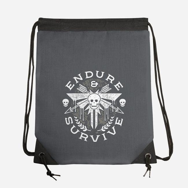 Survive Emblem-none drawstring bag-Logozaste