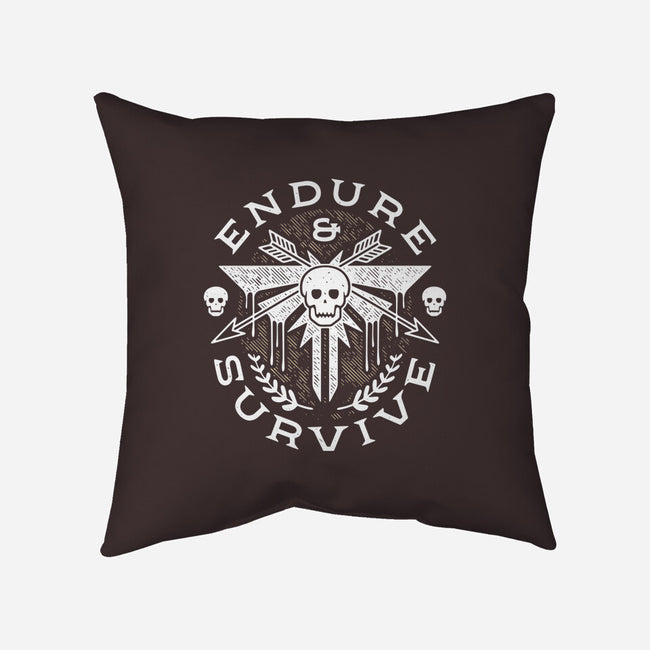 Survive Emblem-none removable cover w insert throw pillow-Logozaste