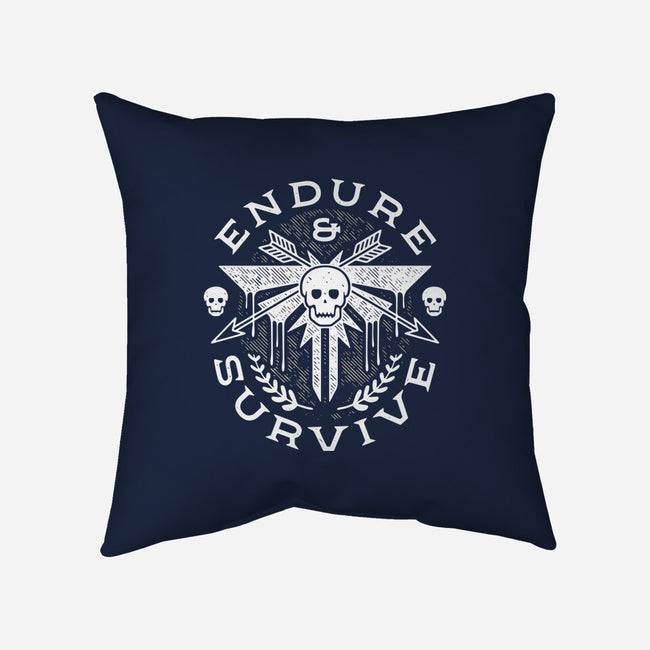 Survive Emblem-none removable cover w insert throw pillow-Logozaste