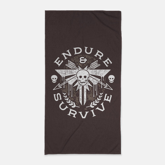 Survive Emblem-none beach towel-Logozaste