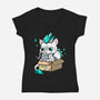 Adopt A Dragon-womens v-neck tee-Mushita