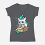 Adopt A Dragon-womens v-neck tee-Mushita