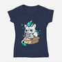 Adopt A Dragon-womens v-neck tee-Mushita