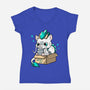 Adopt A Dragon-womens v-neck tee-Mushita