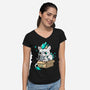 Adopt A Dragon-womens v-neck tee-Mushita