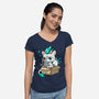 Adopt A Dragon-womens v-neck tee-Mushita