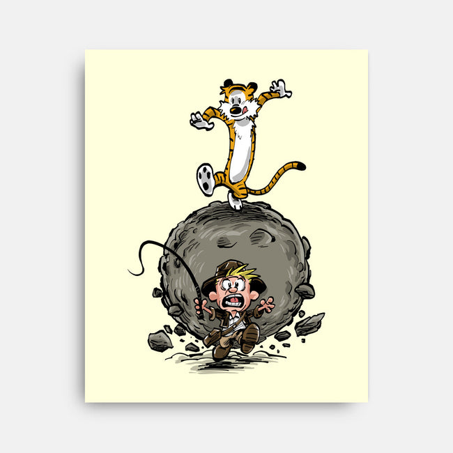 Indy And Hobbes-none stretched canvas-zascanauta