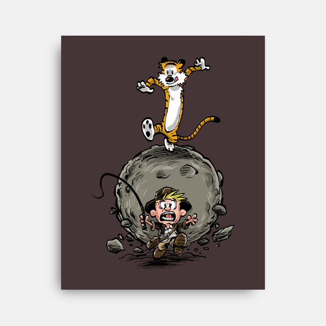 Indy And Hobbes-none stretched canvas-zascanauta