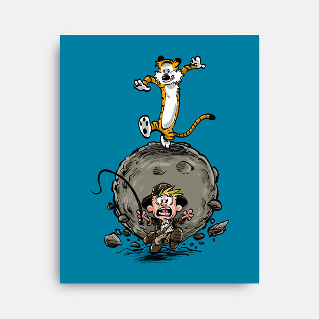 Indy And Hobbes-none stretched canvas-zascanauta