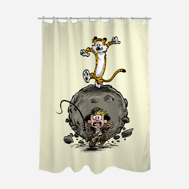 Indy And Hobbes-none polyester shower curtain-zascanauta