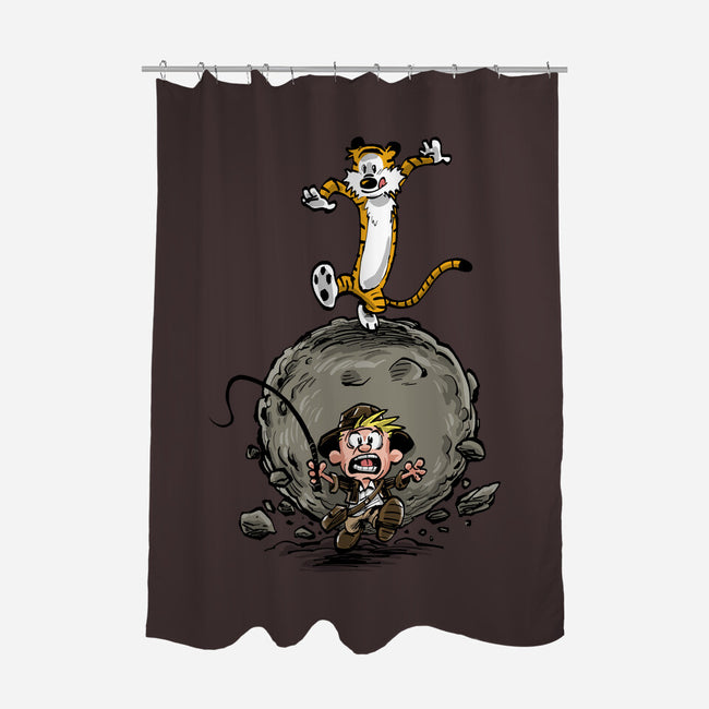 Indy And Hobbes-none polyester shower curtain-zascanauta
