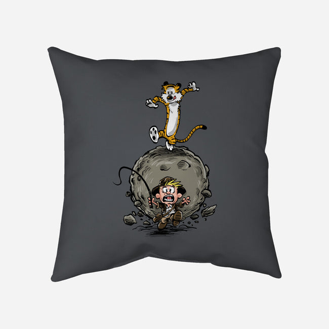 Indy And Hobbes-none removable cover w insert throw pillow-zascanauta