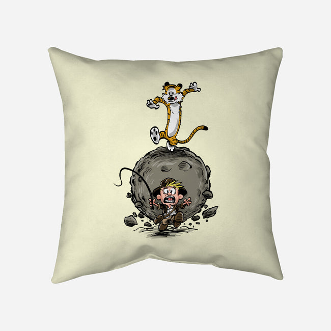 Indy And Hobbes-none removable cover w insert throw pillow-zascanauta
