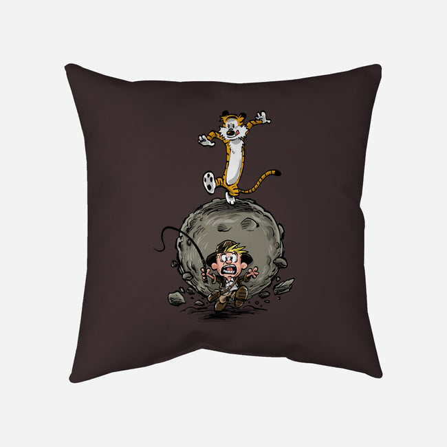 Indy And Hobbes-none removable cover w insert throw pillow-zascanauta