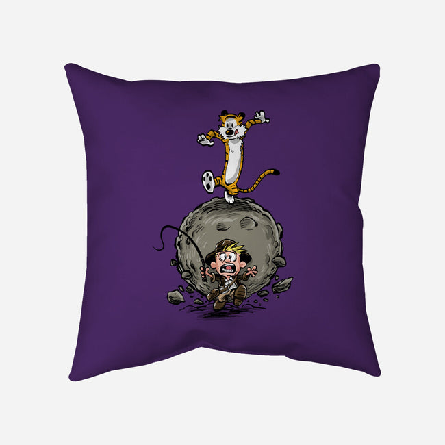 Indy And Hobbes-none removable cover w insert throw pillow-zascanauta