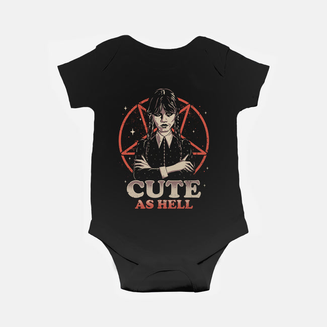 Cute And Dark-baby basic onesie-retrodivision