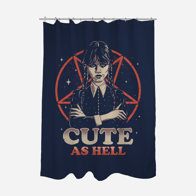 Cute And Dark-none polyester shower curtain-retrodivision