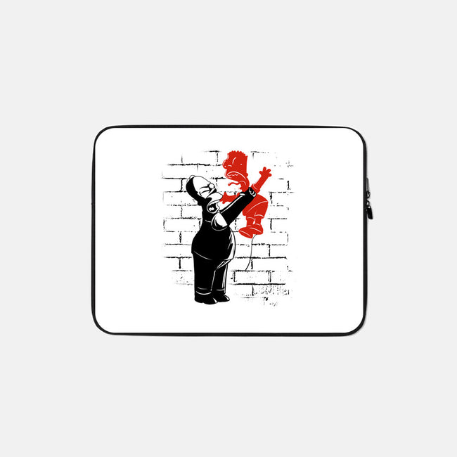 Banksy Strangulation-none zippered laptop sleeve-fanfabio