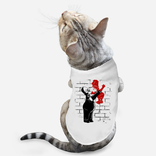 Banksy Strangulation-cat basic pet tank-fanfabio