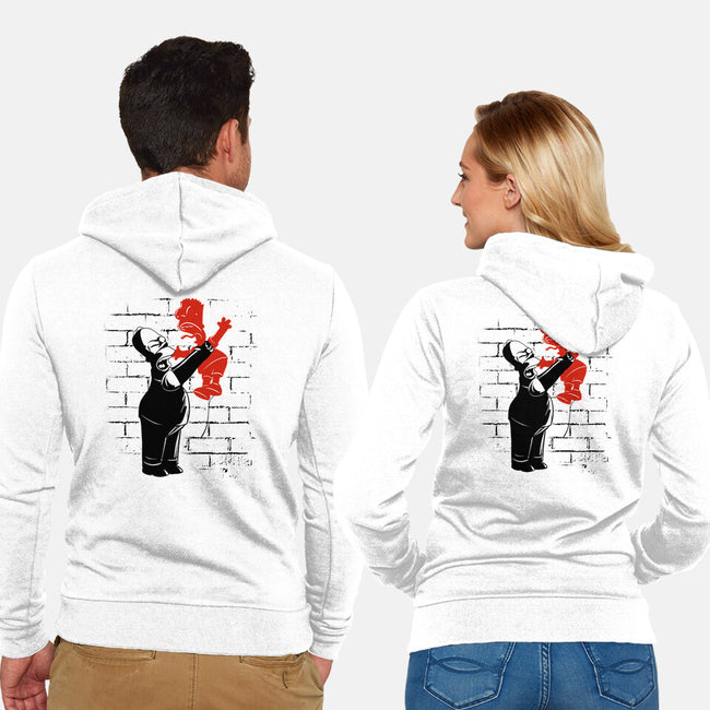 Banksy Strangulation-unisex zip-up sweatshirt-fanfabio