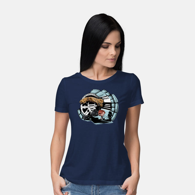 Han And Chewie-womens basic tee-zascanauta