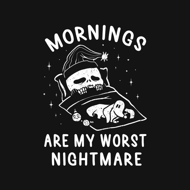Mornings Are My Worst Nightmare-none polyester shower curtain-eduely