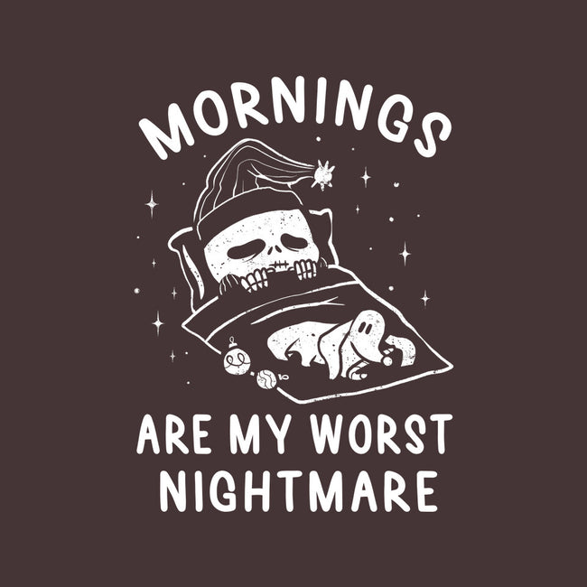 Mornings Are My Worst Nightmare-womens basic tee-eduely