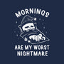 Mornings Are My Worst Nightmare-womens v-neck tee-eduely