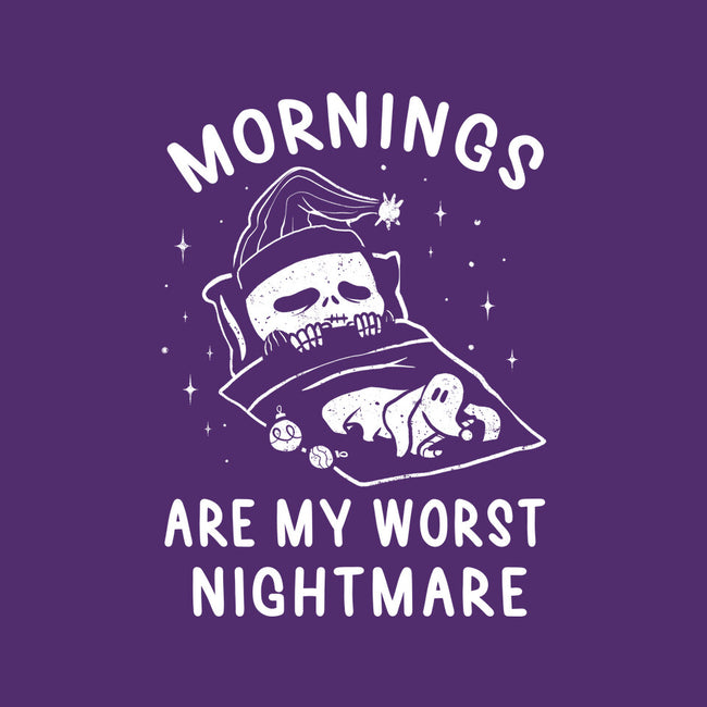 Mornings Are My Worst Nightmare-womens fitted tee-eduely