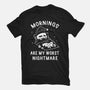 Mornings Are My Worst Nightmare-womens fitted tee-eduely