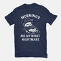 Mornings Are My Worst Nightmare-womens basic tee-eduely