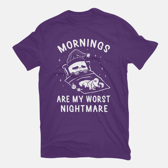 Mornings Are My Worst Nightmare-youth basic tee-eduely