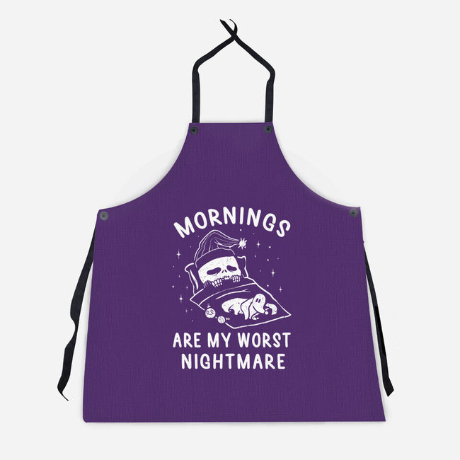 Mornings Are My Worst Nightmare-unisex kitchen apron-eduely