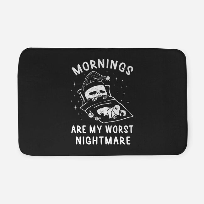 Mornings Are My Worst Nightmare-none memory foam bath mat-eduely