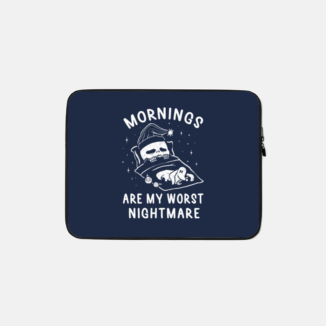 Mornings Are My Worst Nightmare-none zippered laptop sleeve-eduely