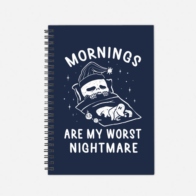 Mornings Are My Worst Nightmare-none dot grid notebook-eduely