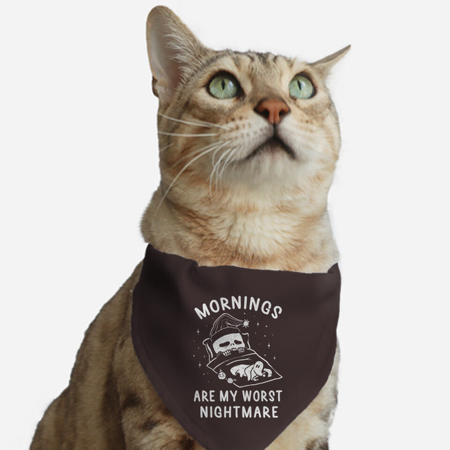 Mornings Are My Worst Nightmare-cat adjustable pet collar-eduely